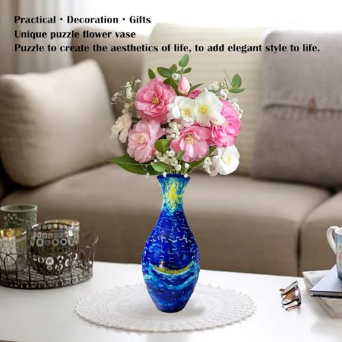 2026 Upgraded 3D Puzzle Vase Unique Flower Vase for Adults Made by 160 Curved Plastic Puzzle, Relax Puzzles for Adults, DIY Jigsaw Creative Gift for Parents - color: Boat