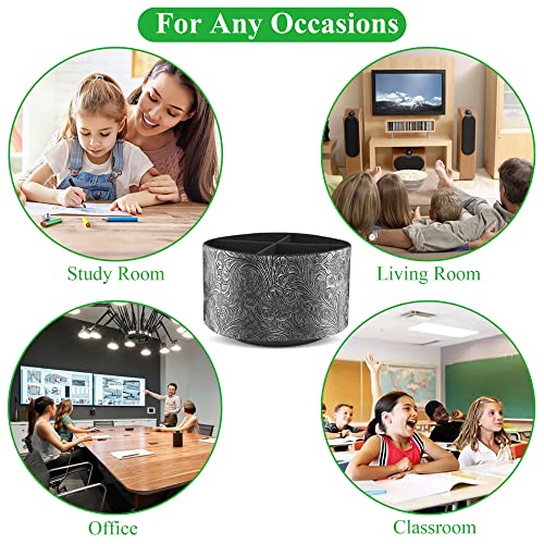 lizimandu Round Leather Art Supply Organizer,Remote Control Holder,360 Degree Spinning,Multi-Functional Pencil Holder,4 Compartments Desktop Stationary Organizer(1-Grey) - color: 1-Grey