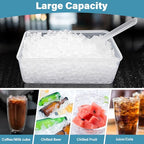 Mini Ice Cube Tray for Freezer: FDDBI Small Ice Trays for Freezer with Bin - 117×4PCS Easy Release Nugget Ice Tray - Crushed Ice Tray with Container - color: Cool Blue