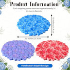 Cinnvoice 3 Pack Garden Stepping Stone Outdoor, Decorative Dimensional Resin Stepping Stones for Patio Pathway Landscaping Walkway Sculpture Yard Backyard Lawn(Hydrangea,10 Inches) - size: 10 Inches, style: Hydrangea
