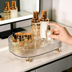 Vanity Tray Perfume Organizer – Acrylic Bathroom Tray,Countertop Storage Decor Trays for Dresser,Makeup Skincare Cosmetic Organization (Clear)