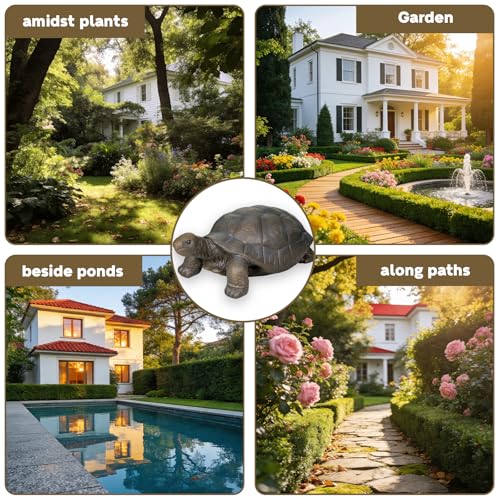 SKYFIRE Large Turtle Statues for Garden - 29.5' x 15.7' x 11.8' Fiber Reinforced Concrete Figurines, Garden Sculptures & Statues for Outdoors, Lawn, Yard, Indoor - Tortoise Outdoor Decor - color: Turtle, size: 29.5*15.7*11.8inch