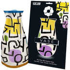 MODGY Collapsible and Expandable Flower Vase Plastic Decorative Modern Centerpieces Dining Table Decor Living Room Bathroom Wedding Office, Paul Klee Rich Harbour - style: Paul Klee Rich Harbour