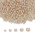 PATIKIL 1000 Pcs No Hole Pearls, 3mm 4mm 5mm 6mm 8mm Mini Round Faux Pearl for Art Crafts Jewelry Making Nail Vase Filler Birthday Wedding Party, Light Brown - color: Light Brown