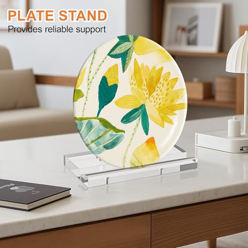 CHEPULA Heavy Acrylic Display Stand, Tabletop Art Display Clear Easel Stand for Books, Plates, Pictures, Frames