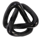 Creative Co-Op Modern Decorative Marble Link Knot, Black - color: Black