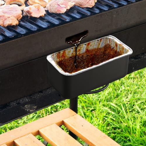 Grill Grease Catcher for Blackstone Griddle with 10 Pack Grease Cup Liners Aluminum Foil Tray Pan Drip Tray Pan for 17, 22, 28 & 36 inches Griddle (Short Hook) - color: Short Hook