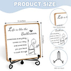 Funny Bathroom Decor, Bathroom Wooden Sign with Stand Decor, Farmhouse Home Toilet Desk Shelf Accessories, Rustic Table Decorations Supplies - style: bathroom sign 02