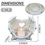 Norrclp Angel Wings Tealight Candle Holders, Prayer Candle Holder Memorial Gifts Angel Wings Home Decor (LED Tea Light and Cup Included) FD08859417
