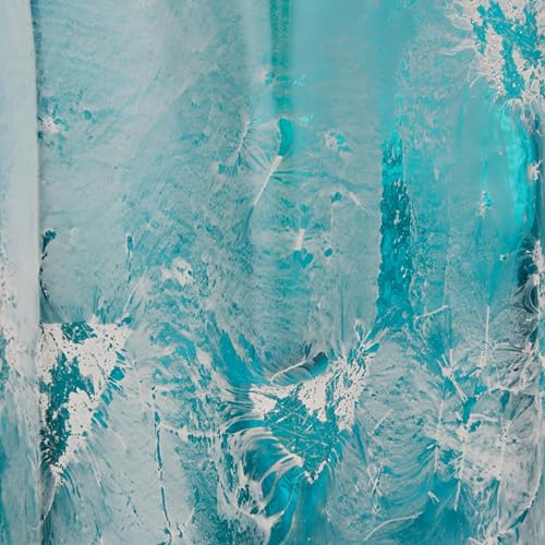 Deco 79 Glass Handmade Decorative Vase Blown Centerpiece Vases, Set of 2 Flower Vases for Home Decoration 12", 11"H, Blue