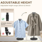 2 Pack Mannequin Torso, Adjustable Shirt Display Stand Height 20 to 34 Inches, Cap and Gown Display Stand Stable Clothing Garment Dress Form, Coat Jacket Hanger Easy to Install, Black - size: 2 Pack