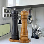 Salt and Pepper Wood Mill Tray, Retro Colour Pepper Grinder Rest, Work Surface and Dining Table Protector (Pepper Mill not Included) - color: G Retro Colours Mill Rest