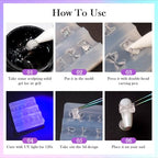 Laza 4pcs Gothic Silicone Nail Art Molds, 3D Rose, Snake, Bones, Cross, Collar, Skull Exquisite Silicone Nail Accessories with Carving Pen Resin Nail Art Mold Manicure Tools for DIY Salon Nail Design - color: Skull rose