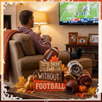Yuntau 4 Pcs Football Fall Table Decorations Football Tiered Tray Decor Rustic Autumn Wooden Blocks Sign It's Not Fall Without Centerpiece Decorative Faux Book Sign for Room Coffee Table Mantel Shelf - style: Football Fall