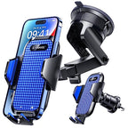 VANMASS [True Military-Grade] Car Phone Holder [Best Suction & Clip] Cell Phone Mount for Dashboard Windshield Vent Truck Cradle Dash Stand for iPhone 15 Pro Max 14 13 12 Android, Blue - color: Blue