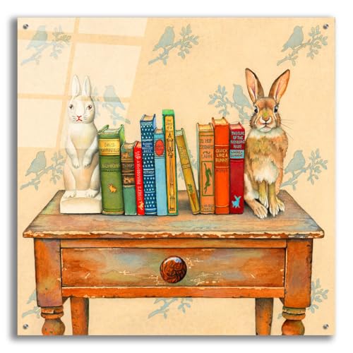 Epic Art 'Bookends' by Marvindale Acrylic Glass Wall Art, 36" x 36" - size: 36L" x 36W"
