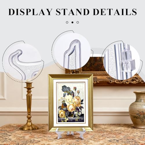 6 Inch Acrylic Display Stand 2pcs Clear Plate Holder Easel for Decorative Plates Artwork Photos Table Cards Wedding Centerpiece Home Decor Foldable Stand - color: Clear, size: 6inch