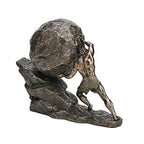 Veronese Design 8 1/8 Inch Sisyphus and The Eternal Boulder Cold Cast Resin Bronze Finish Statue Home Decor - color: Cold Cast Bronze Finish
