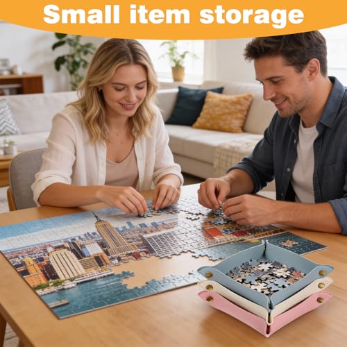 24 Pcs Leather Valet Tray, 12 Colors Portable Catchall Organizer, Jewelry Key Phone Wallet Coin Tray for Travel Entryway Desk Bedside Nightstand Storage