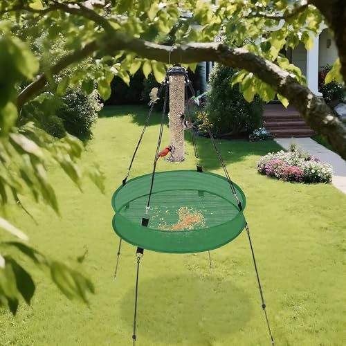 Bird Seed Catcher Tray for Hanging Bird Feeder Platform, 20 inches Birdseed Hoop for Hummingbird Feeders Bee Feeder Outdoor Garden Hanging Tray (Upgraded Against Strong Winds) (1PC) - color: 1PC