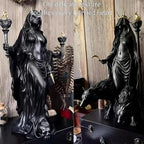 Hecate Statue,Underworld Hekate,The Witch of The Night,Hecate Greek Goddess with Her Hounds of Magic Resin Sculpture (A) - color: A