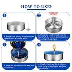EXCEART 100 Pack Metal Tea Light Holders Empty Aluminum Candle Cups with Wicks DIY Candle Making Kit Supplies for Crafts Wax Molds