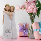 Mom Birthday Gifts from Daughter, Birthday Gift for Mom from Daughter, Valentines Day Gifts for Moms, Sculpted Hand-Painted Figurine - color: White