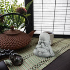 Landical Buddha Sandstone Statues, Zen Monk Praying Statue Sculptures Ornament for Wealth Good Luck Feng Shui Decor Home Office Car Decoration(Prayer Buddha) - style: Prayer Buddha