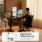ErGear Height Adjustable Electric Standing Desk, 40 x 24 Inches Sit Stand up Desk, Memory Computer Home Office Desk, Black - color: Black, size: 39.4 x 23.6 Inches