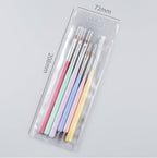 Nail Art Brushes 6Pcs - Painting, Liner, Dotting Pens for Salon - color: a-6pcs