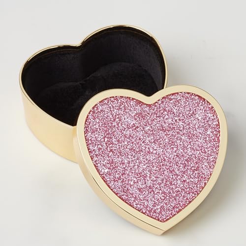 kate spade new york Sitting Pretty Pink Glitter Heart Box - style: Heart Box