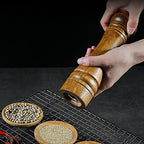 Wooden Pepper Mill Pepper Grinder Kit Manual mills Solid With Strong Adjustable Ceramic Grinders Set 8 Inches - color: B Retro colour Pepper Mill