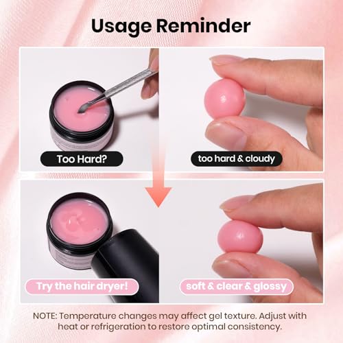 Beetles 3D Gel Nail Art with 3D Mold,Pink Solid Builder Nail Gel,Non-Sticky Sculpting 3D Nails & Dual-Ended Sculpture Pen & Stiletto Dual From, Beginner Friendly DIY at Home,Ballet Whisper - color: B5-Pink Solid Builder Gel