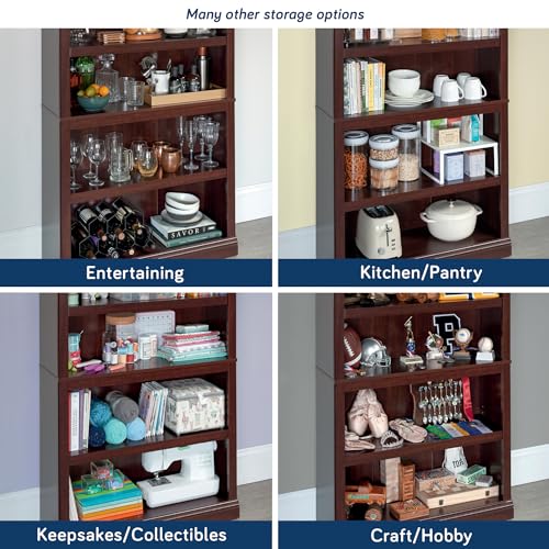 Sauder Miscellaneous Storage 5-Shelf Bookcase/ Book shelf, Select Cherry finish - color: Select Cherry Finish