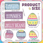 Lineshading 4 Pcs Easter Table Decoration Wooden Pastel Egg - No Assembly Required Reusable Happy Easter Tiered Tray Decor, Perfect for Home Kitchen Shelf Party Farmhouse Centerpieces & Holy Week Gift - style: Easter Egg