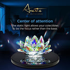 19 LED White Light Stand Base - Circular Illuminated Display Pedestal for 3D Crystal Glass Art - LED Light Base & Crystal Display Stand, AC/USB Plug Operated Lighted Acrylic, Crystal Base Black - style: White Lights