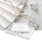 Oirlv White Leather Acrylic Lid Jewelry Necklace Organizer Box Necklace Bracelet Display Holder Case Drawer Insert Women Gift - color: White, size: 13 Slot
