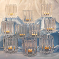 10Pcs Clear Glass Candle Holders - Decorative Ribbed Votive Candle Holders for Warm Glow, Tealight Candle Holder for Wedding Centerpieces Dinner Party Table Decor (for Candles Under 1.8")