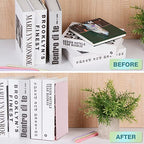 Metal Bookends,4 Pairs/8 Pieces Heavy Duty Bookends for Shelves Heavy Books, Anti-Slip Design Book Stopper for Magazines, DVDs, Kids, Girls(8 x 5.3 x 4 inches)