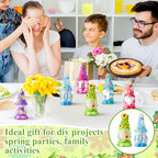 Arrowbash 6 Pcs Summer Ceramics to Draw Ready to Paint Your Own Gnome Statues 5.12 Beach Theme Paintable Figurines DIY White Ceramics Plaster Crafts Kit with Brush Palette - style: Spring