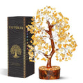 YATSKIA Yellow Aventurine Crystal Tree of Life - Gemstone Tree Home Decor - Feng Shui Crystals - Positive Energy Gifts - Reiki Gifts - color: Yellow Aventurine Silver Wire