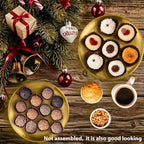 2 Set Stainless Steel Cupcake Stand, Gold Metal Serving Tray Cake Holder Cake Display Stand for Holiday Dessert Table Decorations Birthday Party Wedding - size: 3 Tier x 2