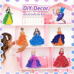 JRD&BS WINL Poke in Art Kit for Kids Toys Age 3-12 Year Old 3D Creative Princesses for Girls Birthday Gifts for 3 4 5 6 7 8 9Year Old Boy DIY Craft Art Kit for Teens Beginner Kids(Princesses) - style: princess