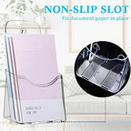 10 Pieces Acrylic Brochure Holder Stand Pamphlet Holder 4 x 7.9 Inches Clear Literature Display Rack Plastic Flyer Display Stand for Vendors, Brochure, Trifold, Magazine, Pamphlet, Booklets, Menu - size: 4"x7.9"