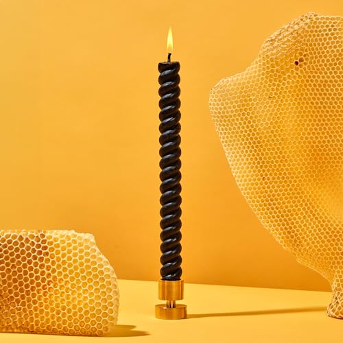 Solid Brass Taper Candle Holder - Elegant & Sturdy Design | Fits Standard 7/8" Taper Candles | Dimensions: 1.60" x 1.30"