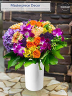 Royal Imports Flower Acrylic Vases Cylinders - Decorative Centerpiece Display for Home or Wedding - Non Breakable Plastic, 5X8 - White - size: 5"x8"