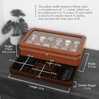 ROTHWELL 12 Slot Leather Watch Box with Valet Drawer - 12 Slot Luxury Watch Case Display Organizer, Microsuede Liner, Mens Accessories Holder, Jewelry Case, Jewelry Display Organizer (Tan/Brown) - color: Tan / Brown