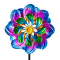 Metal Wind Spinners Outdoor,13'' Dia Purple Garden Wind Spinner & Sculpture,Waterproof Garden Windmill for Yard Art Decorations - size: 13'' Purple