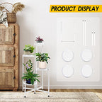 4 Tier Plant Stand Indoor Outdoor, 31 Inch Tall Metal Plant Shelf Waterproof, Plant Holder with Folding Design For Home, Living Room, White - color: White