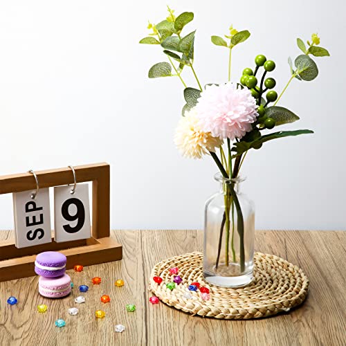 Mimorou 24 Pack Clear Glass Bud Vases Bulk Small Vintage Glass Bottles for Rustic Wedding Centerpieces, Table Decor, Flower Arrangements Mini Floral Vases for Home Party, Reception(2.36 x 5.2 in) - size: 2.36 x 5.2 In